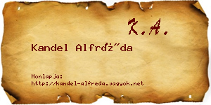 Kandel Alfréda névjegykártya